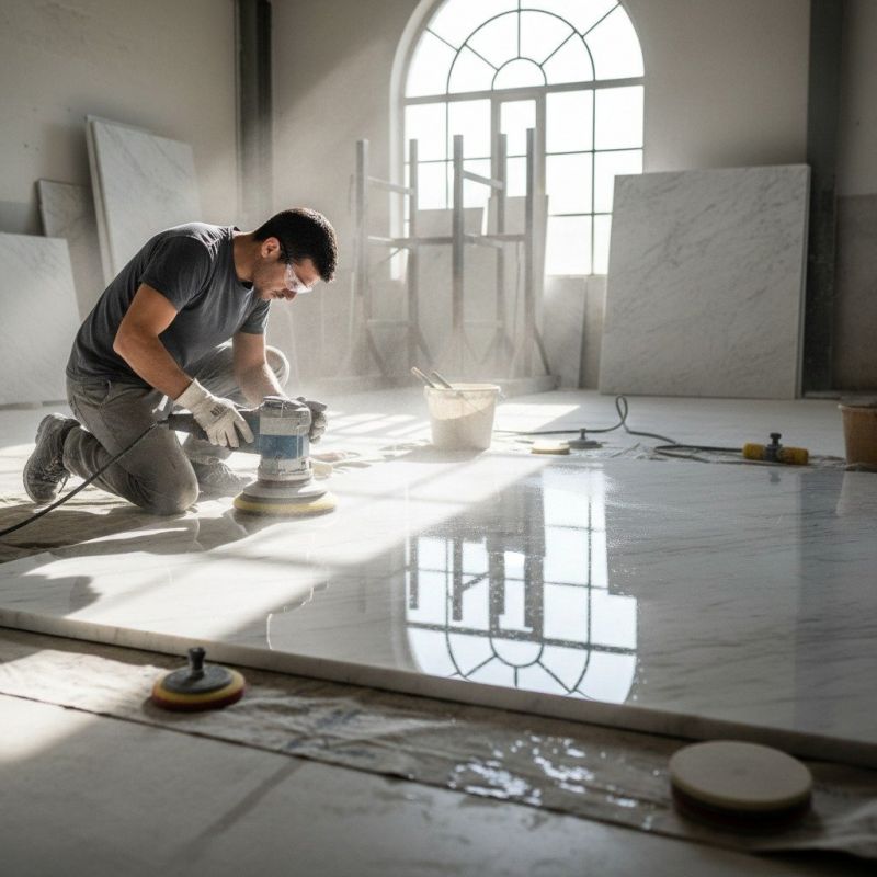 Marble Floor Repair detail